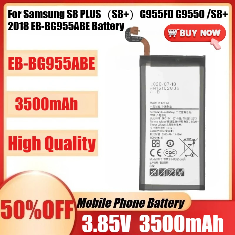 

New EB-BG955ABE 3.8V 3500mAh Battery For Samsung S8 PLUS（S8+）G955FD G9550 /S8+ 2018 EB-BG955ABE Battery+Tools