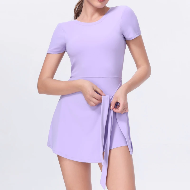 فستان DIAS FIT JOY الرياضي من قطعة واحدة يمنع المشي الخفيف بتصميم جميل من الخلف، تنورة اليوغا، تنورة التنس، الإحساس العاري #4