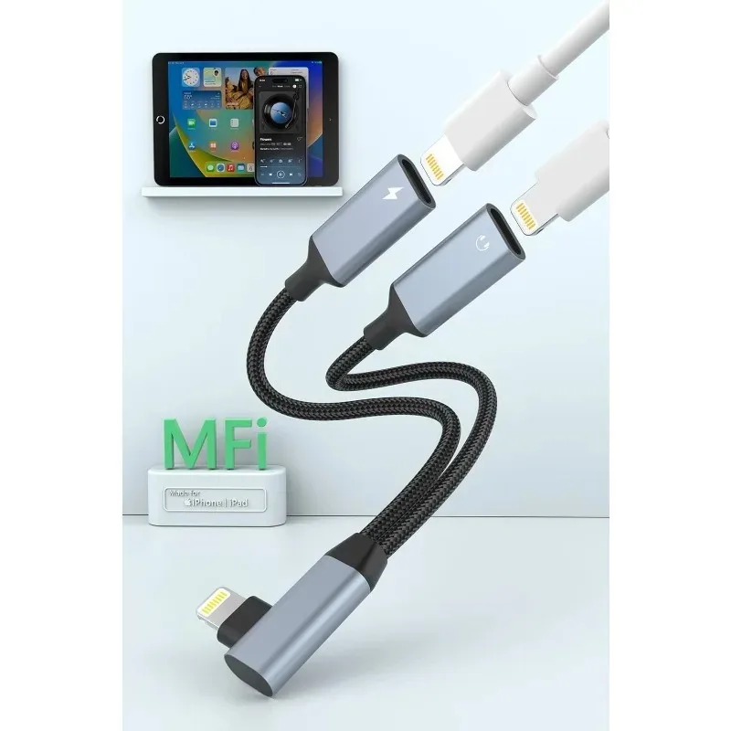 Para 3,5 mm Jack AUX Áudio OTG 2 EM 1 Tipo USB C Adaptador de fone de ouvido Carregador rápido para Apple IPhone15 Tablet