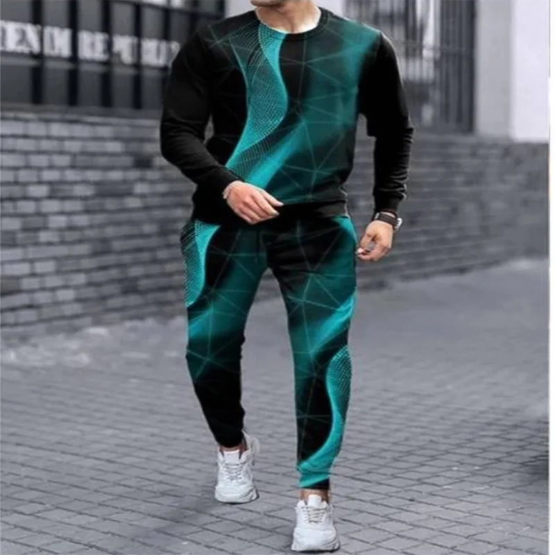 Pull à capuche et pantalon de sport College en 3D pour hommes et femmes, sweat à capuche quotidien décontracté, automne et hiver, nouvelle mode, vente chaude, 2024