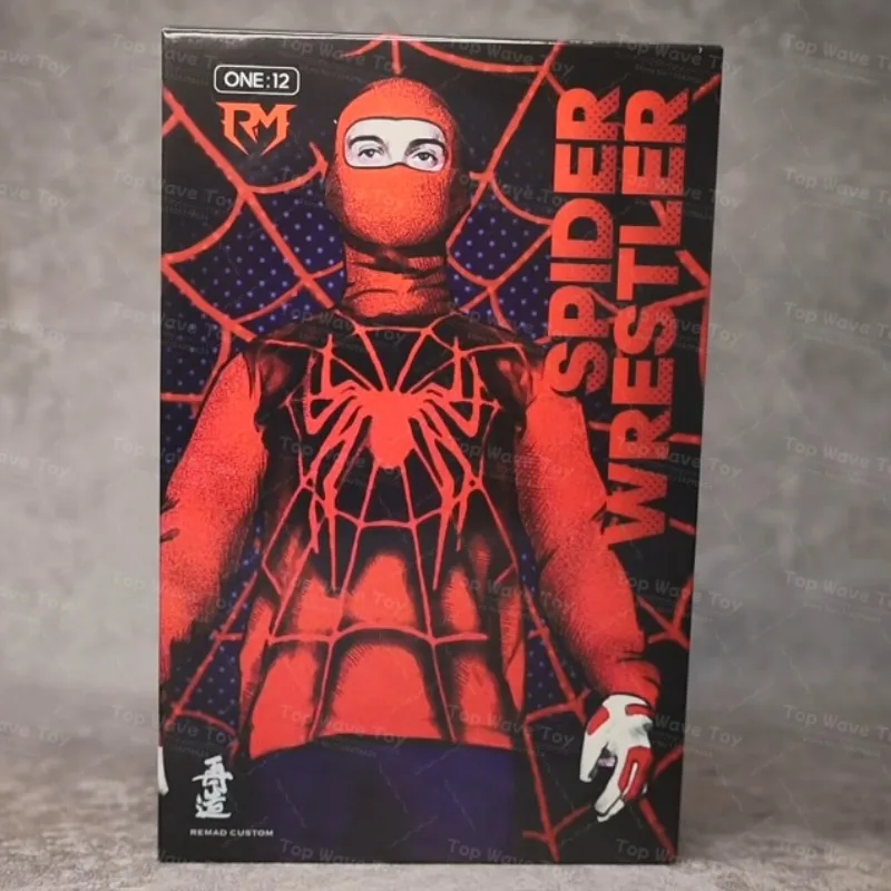 New In Stock RemadCustom 1/12 Tobey Maguire Spider Print Cloth Wrestler Action Figure Combat Mask Head Replacement 6" Male Toys