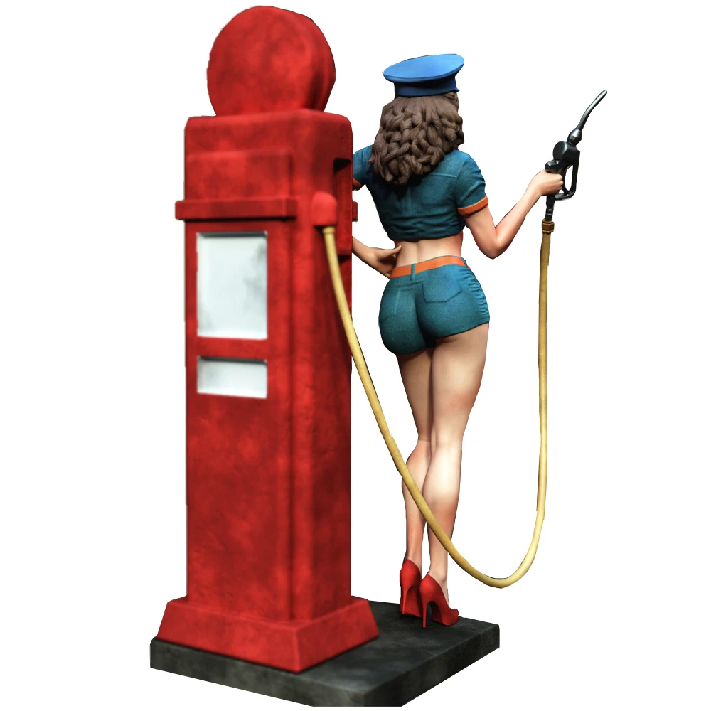 1/18 Retro Pin-Up Miniaturen Beeldjes |   Hoge detail 3D-printharskit |   Ongeverfd vintage verzamelobject A977