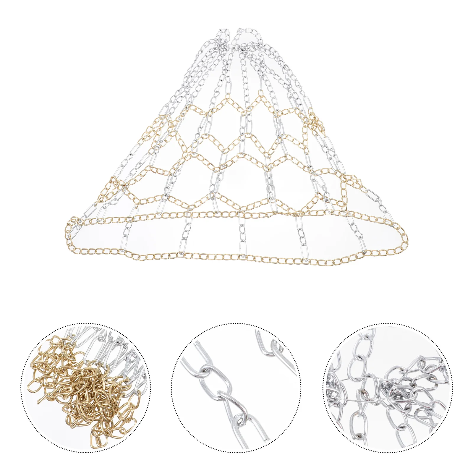 농구 골대 네트 견고한 헤비 듀티 두꺼운 농구 후프 체인 네트 야외 학교 코트 교체 액세서리