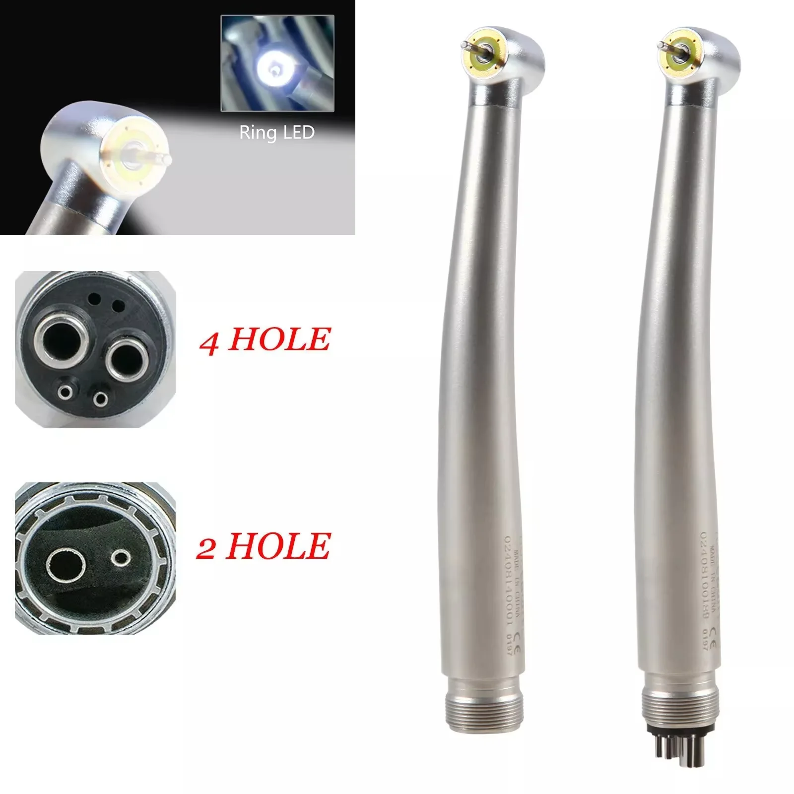 

NSK Style Dental Ring LED High Speed Handpiece Shadowless E-Generator Turbine 2/4Hole