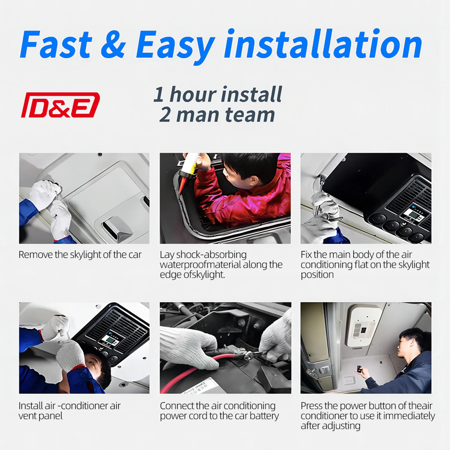 DC12V/24V電動バッテリー式トラック用エアコン、一体型スリーパーエアコン