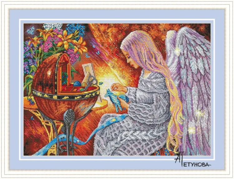 

Набор для вышивки китайским крестом, вышивка рукоделие, поделки, вышивка мулине, ангелы, которые делают куклы 54-41