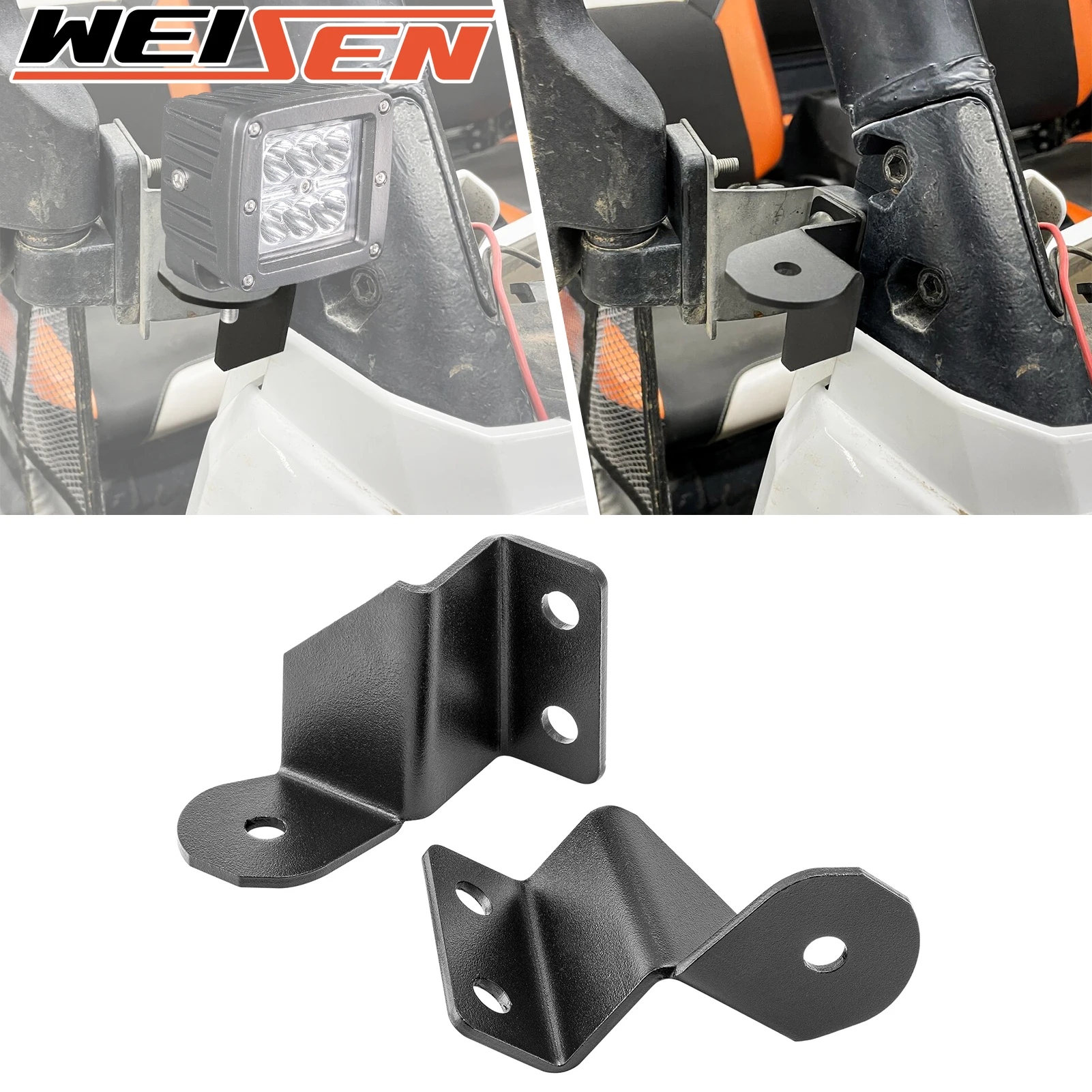 UTV A-Pillar LED Light Pod Mount Bracket for Polaris Ranger 570 500 900 XP EV ION ETX with Lock and Ride Cab System Accessories