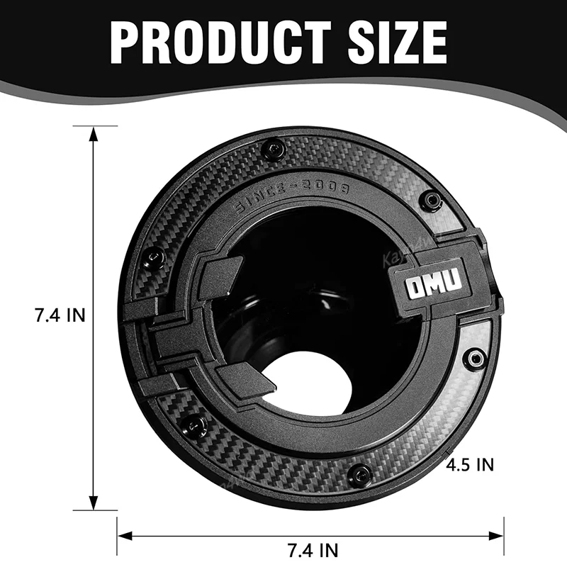 الطرق الوعرة 4x4 OMU سلسلة الألومنيوم شفافة الفضاء كبسولة غطاء خزان الغاز ل 2007-2025 جيب رانجلر JK JL غطاء حشو الوقود #2