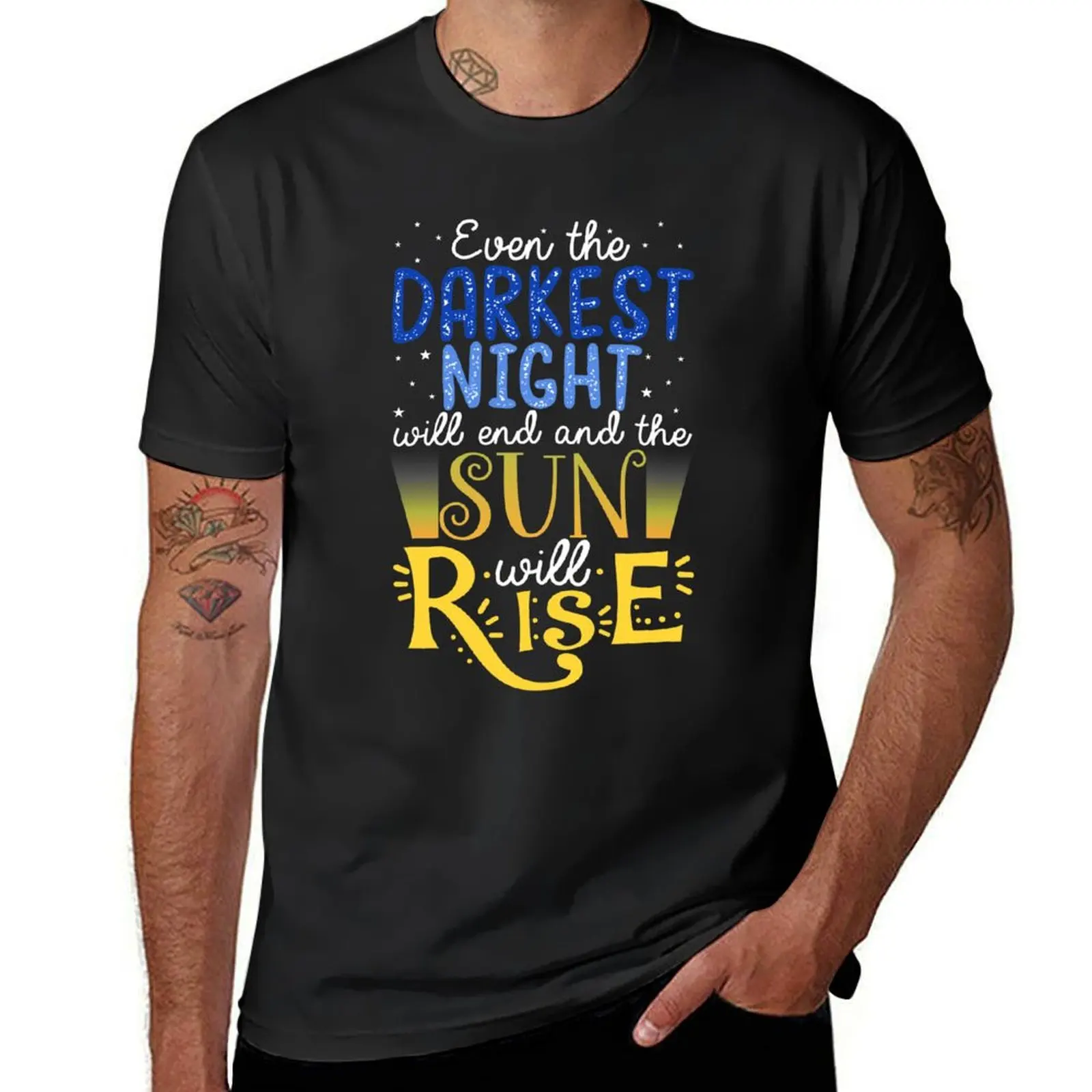 And the Sun Will Rise... T-Shirt anime clothes cute clothes plain white t shirts men
