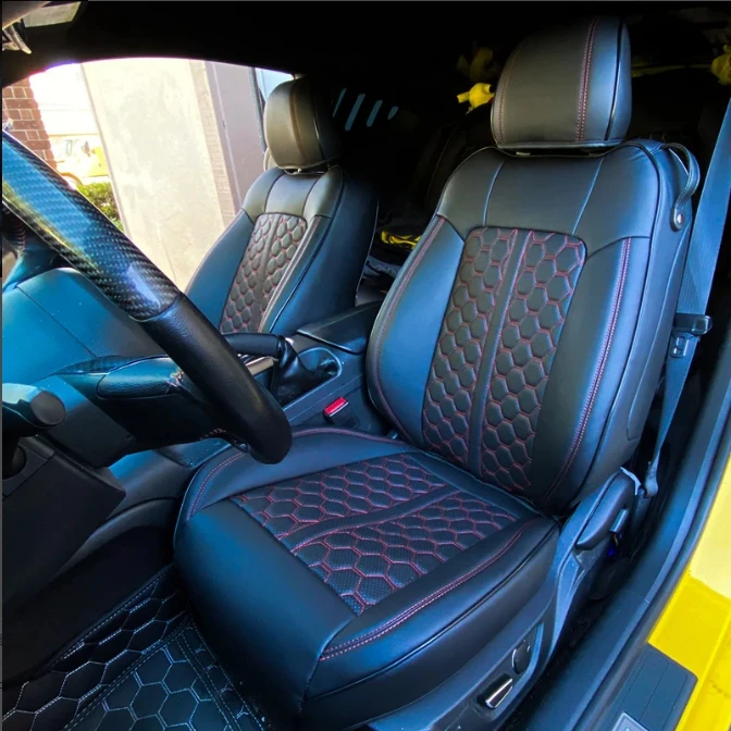 Custom Fit for 2015-2024 Mustang Coupe Car Seat Covers Full Set Durable Quality Material for Ford Mustang Coupe