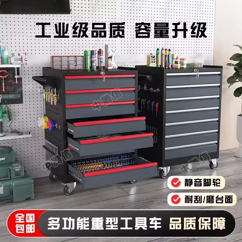 Auto repair workshop mobile heavy tool cart