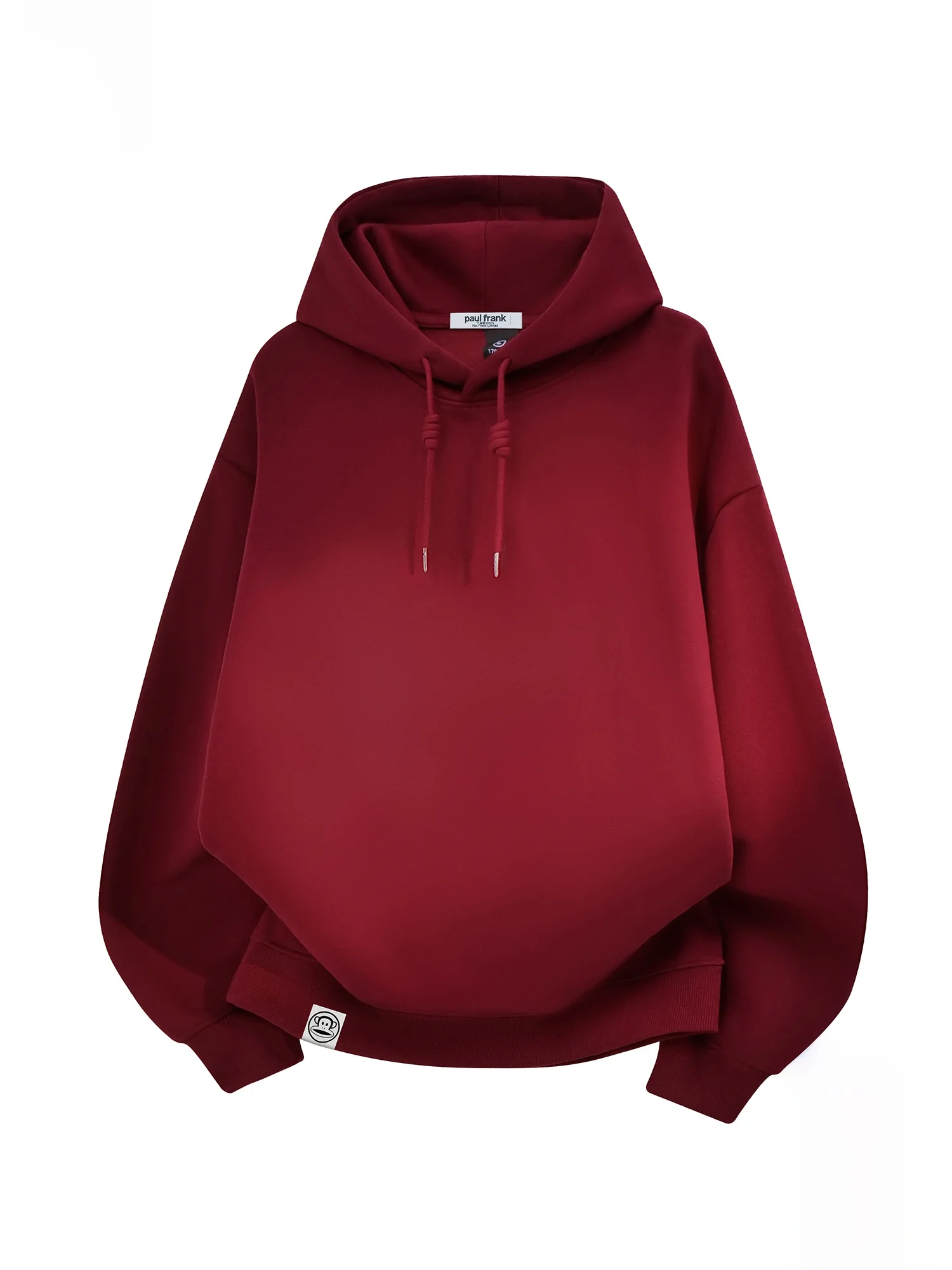 

PaulFrank Loose Fit Long Sve Hoodie Men's Spring New Casual Loose Top Red Color Monkey Head Design Polyester Cotton Blend