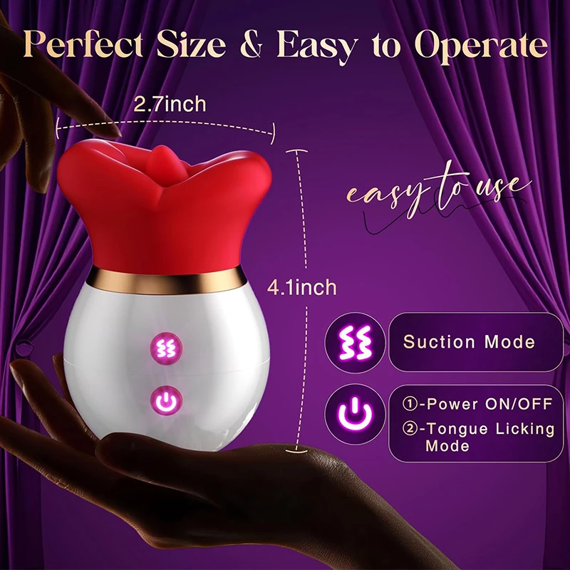 3 IN1 Mouth-Shaped Tongue Licking Vibrator Female Clit Sucker Oral Nipple Clitoris Stimulator Masturbator Sex Toys for Women image 2