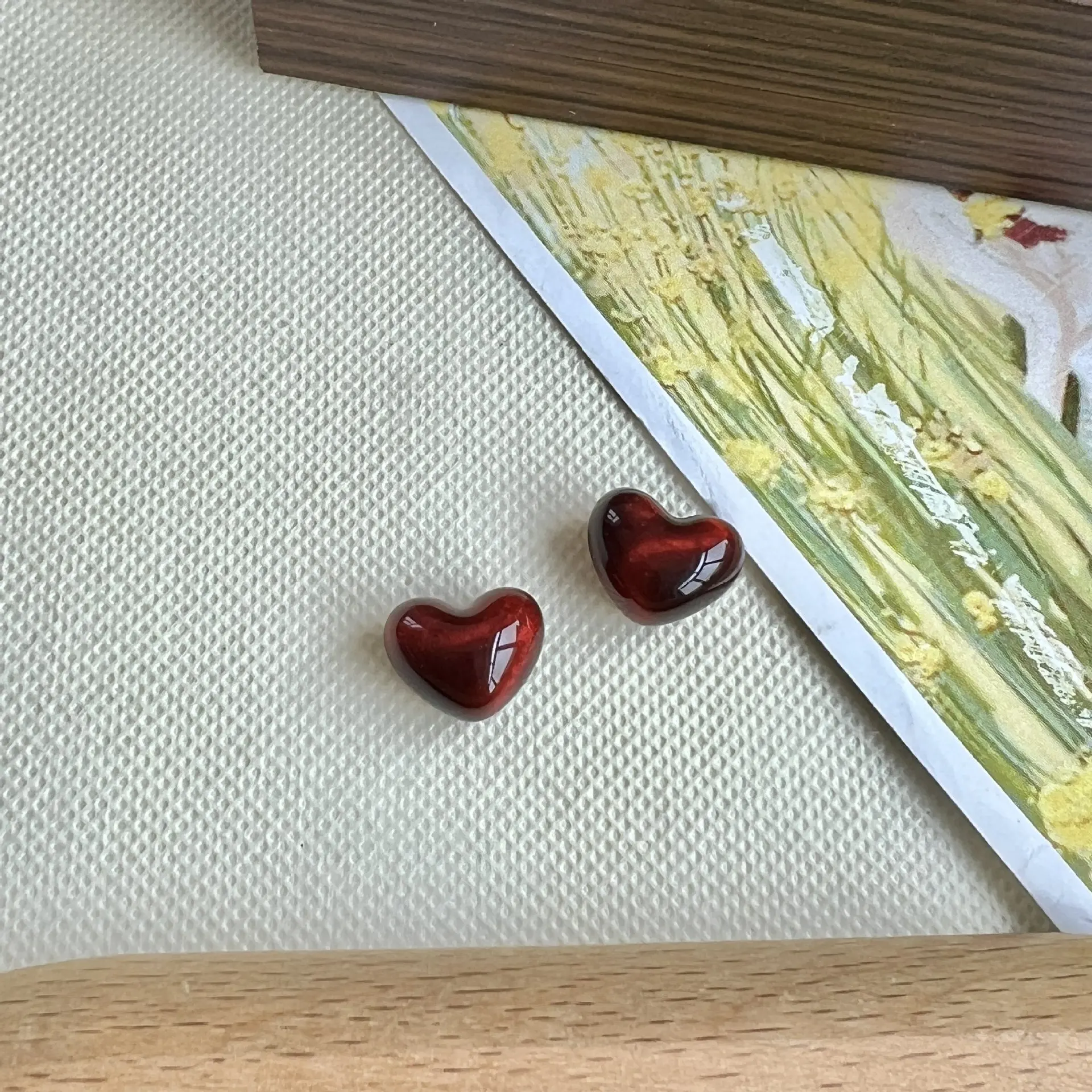 20pcs  Love Heart Acrylic Patch Flat Back Resin Cabochons Diy Phone Case Hair Clips Accessories Jewelry Findings Decorations