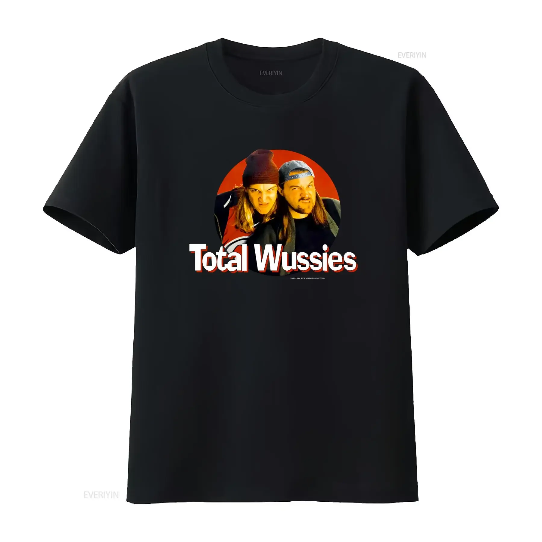 Vintage 1999 Small Black Jay And Silent Bob Total Wussies T Shirt Retro Style Pop Culture vintage Washed Breathable Unisex Soft