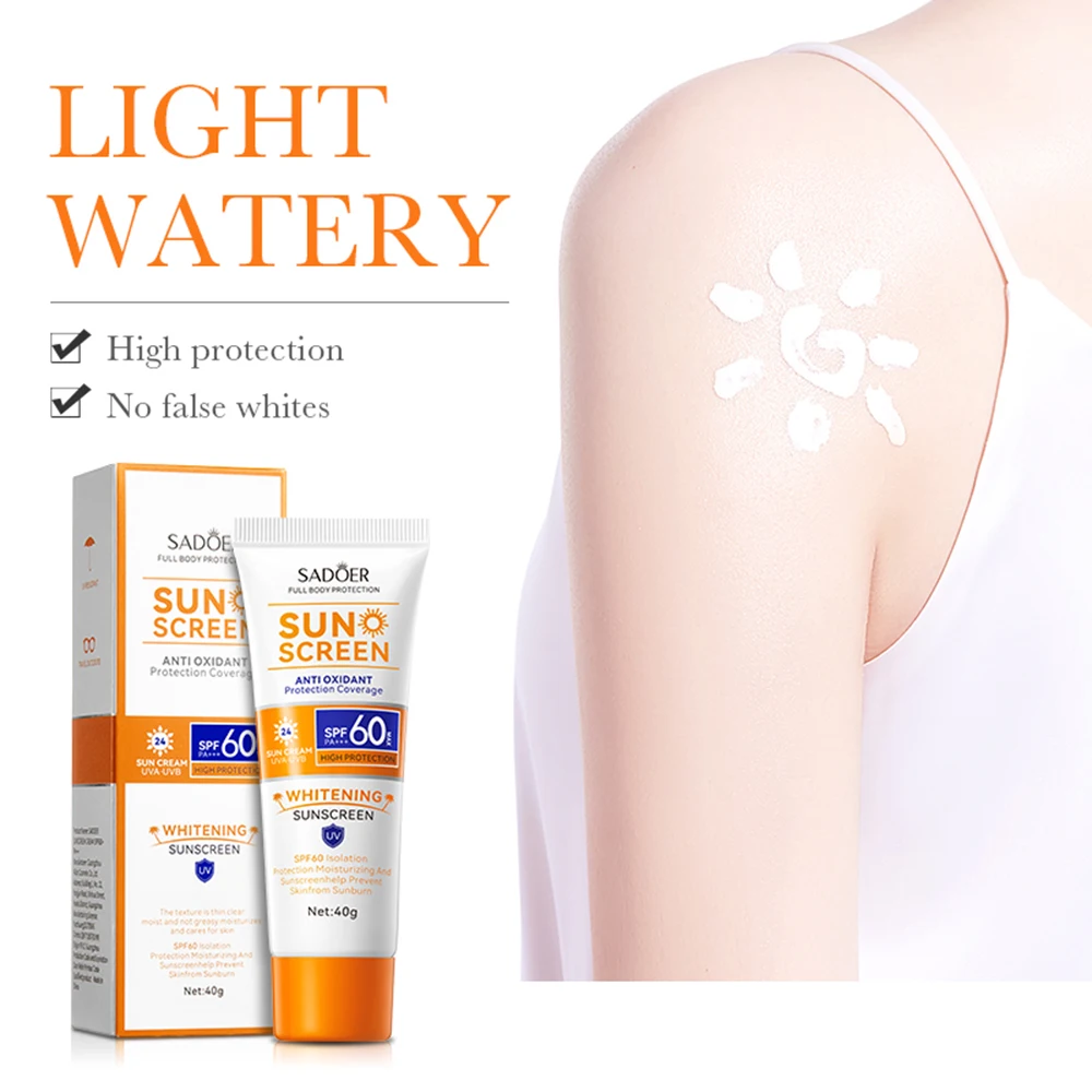 

Sunscreen Whiten Moisturizing Repair Skin Face Sunblock Foundation UV Protection Oil Control Waterproof Sunscreen Cream