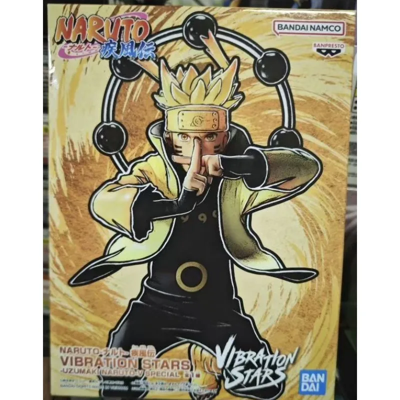 Bandai Original Naruto VIBRATION STARS Shippūden Anime Figure Uzumaki Naruto Action Figure Toys for Children Birthday Gifts