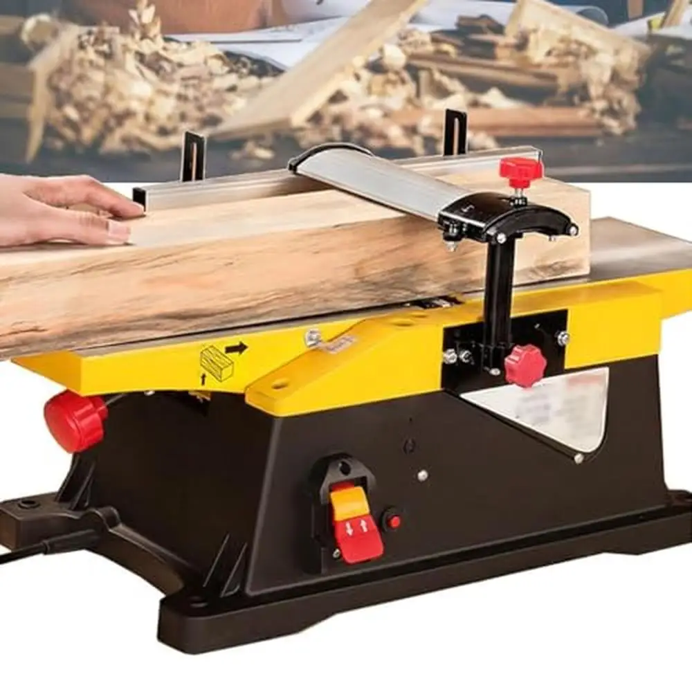 

Electric Planer 1800W 6Inch Multifunctional Woodworking Jointer Benchtop 12000 RPM/min Heavy Duty