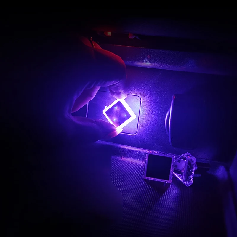 TypeC car atmosphere light, wireless modification for interior decoration, car USB rainbow atmosphere night light Type-C