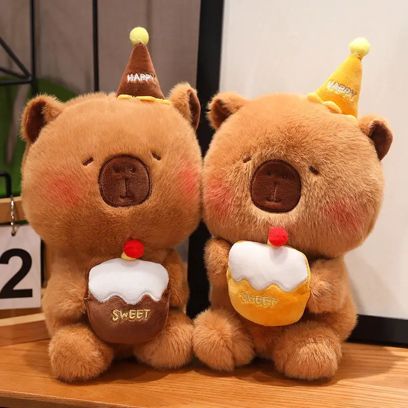 귀여운 졸업 박사 Capybara 봉제 인형 사랑스러운 생일 결혼식 Capybara 박제 장난감 장식 멘토 친구를위한 졸업 선물