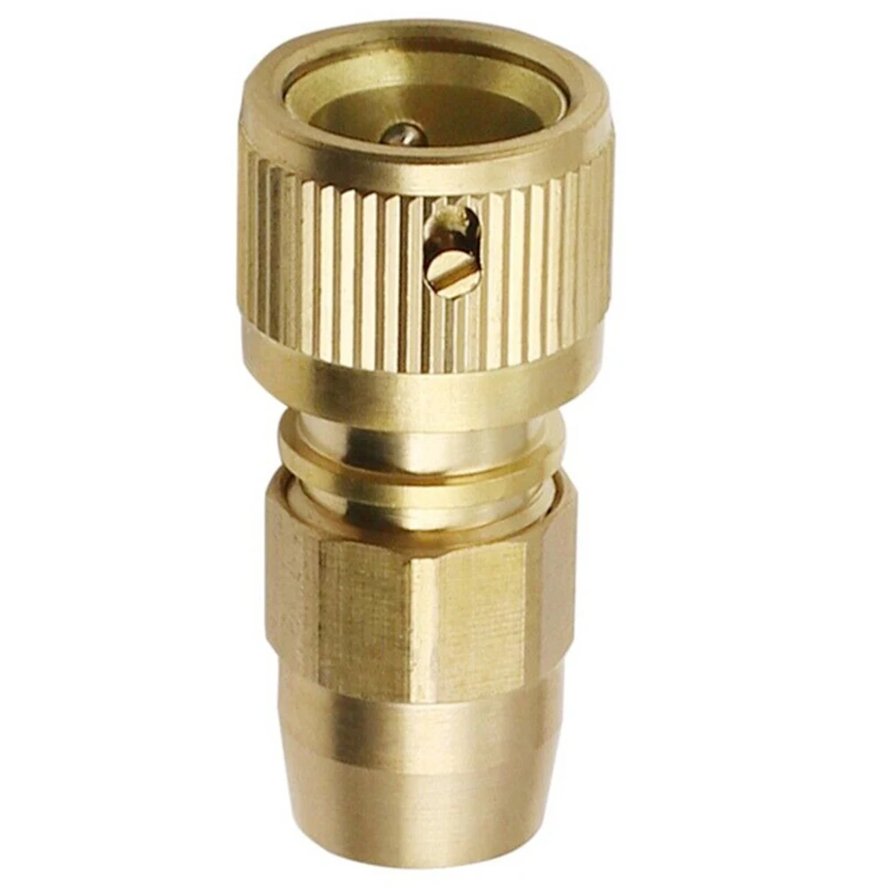 

Hose Joint Fitting Brass Quick Connector Same Color Applicable To Expandable Hoses Easy Installation Effective Hose Repairs