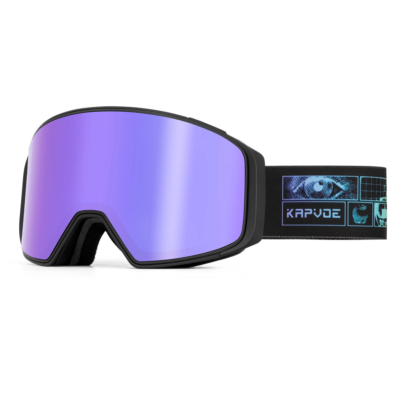Kapvoe مكافحة الضباب نظارات التزلج على الجليد على الجليد حملق التزلج الشتاء الرياضة قناع للرجال النساء UV400 حماية نظارات الثلج #3
