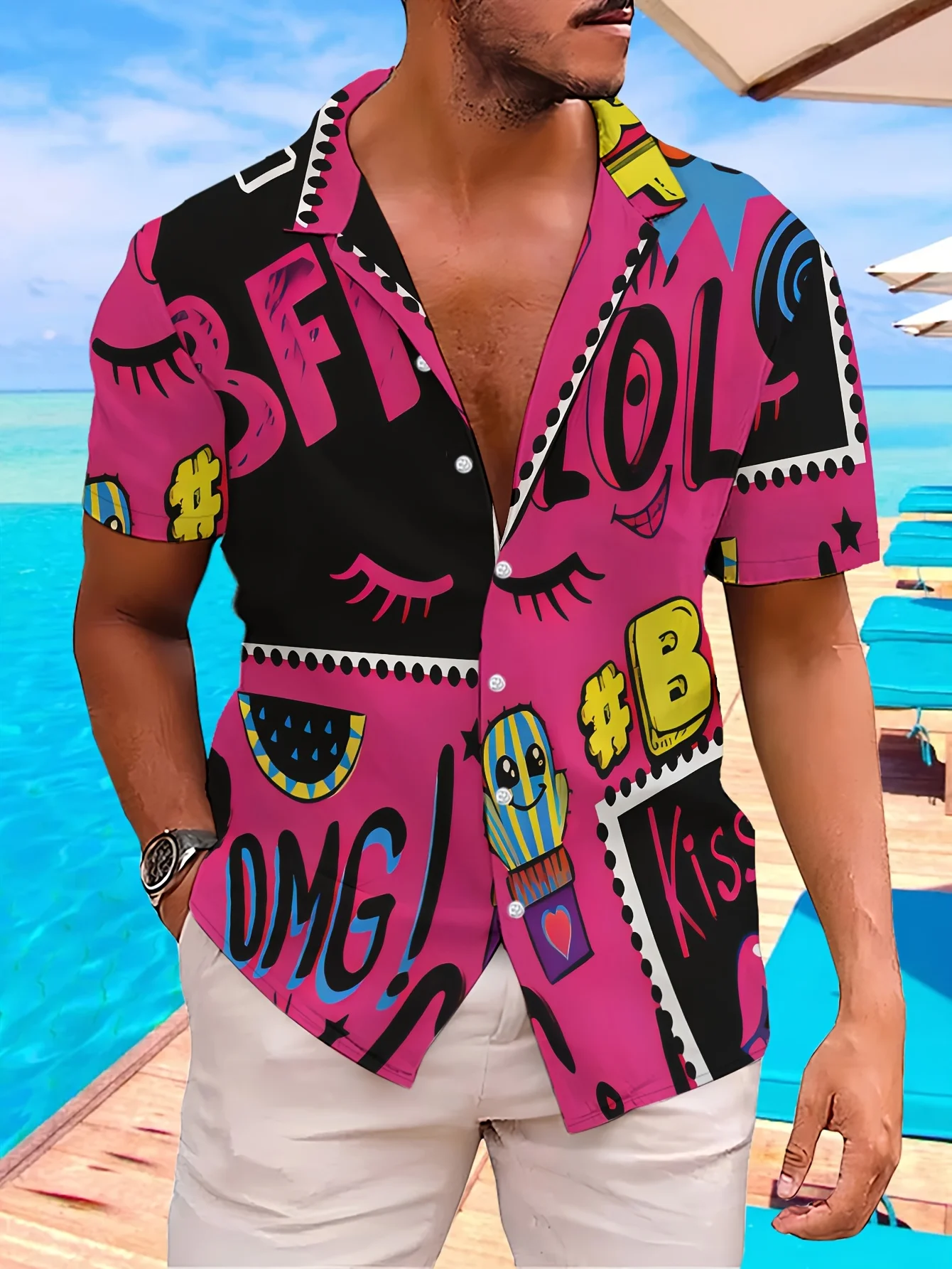 

2025 Hawaiian men's summer designer shirt 3d retro paisley print Hawaiian shirt casual short sleeve floral fashion vintage