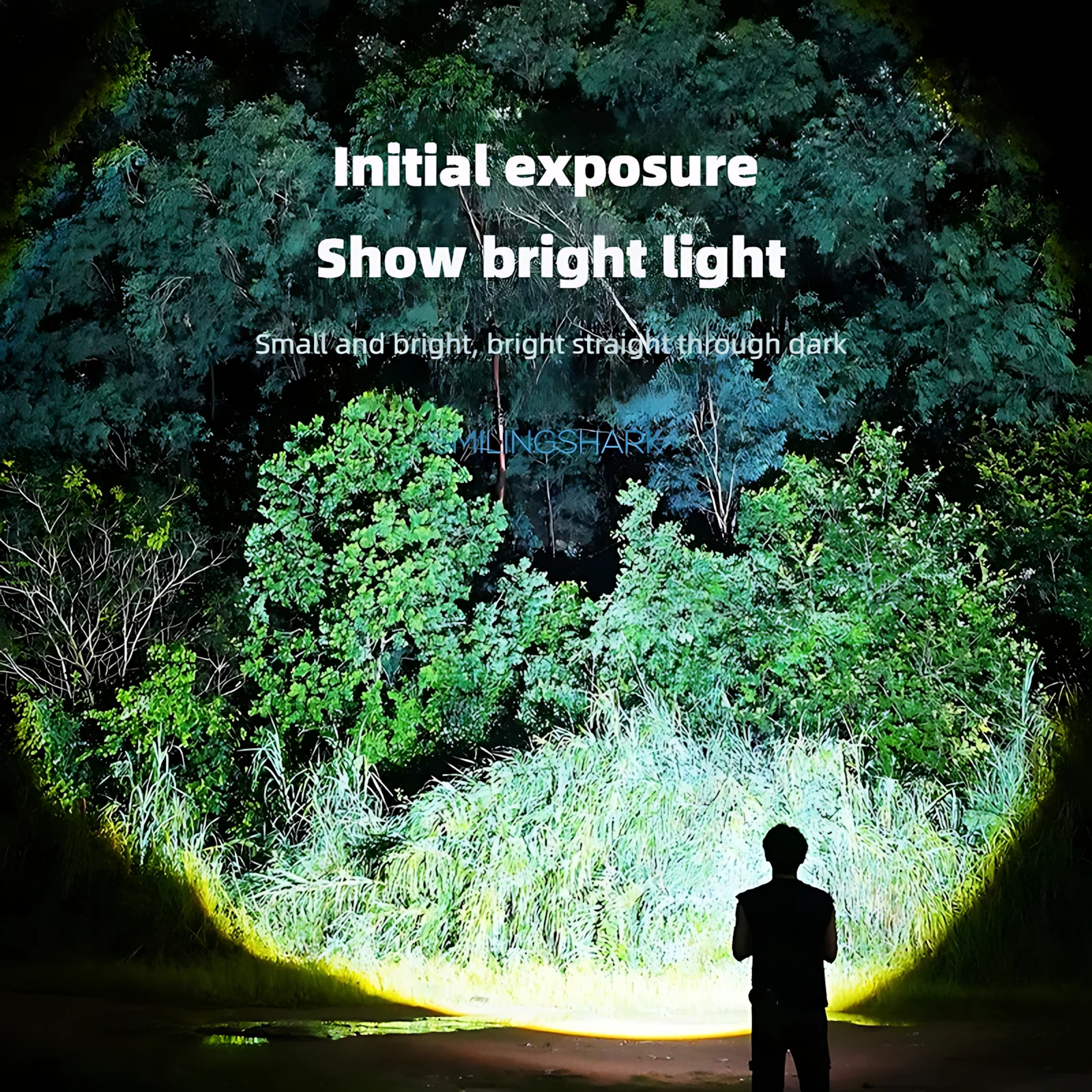 Lanterna de 2000 Lúmens com Laser Branco, Dissipação de Calor, Zoom, Recarregável USB-C, 5 Modos de Luz e Resistente à Água para Caça, Ciclismo, Camping e Emergência