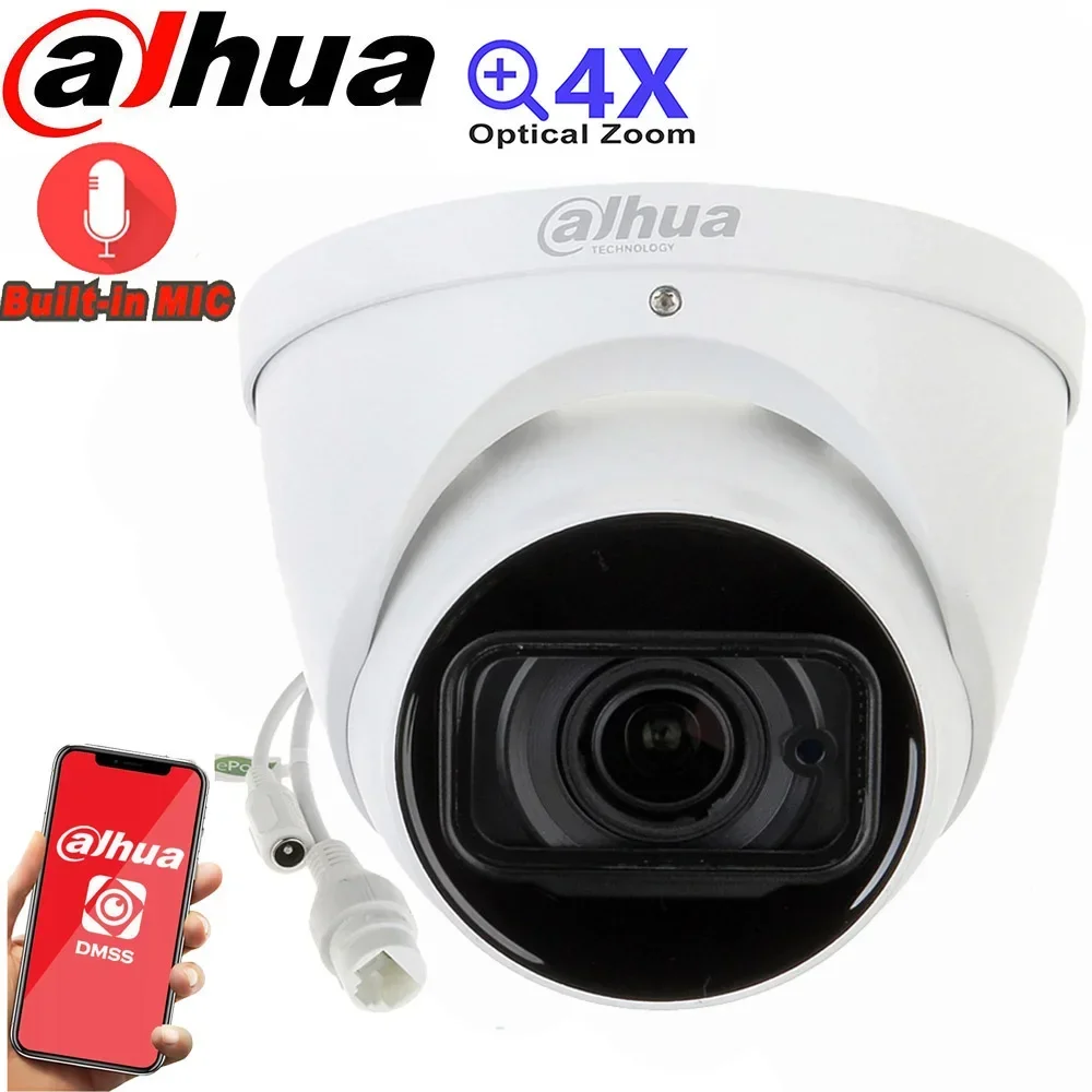 Dahua IPC-HDW2441T-ZS Full HD 4MP Starlight Lite AI outdoor eyeball camera with 50m IR, varifocal lens, microphone, PoE