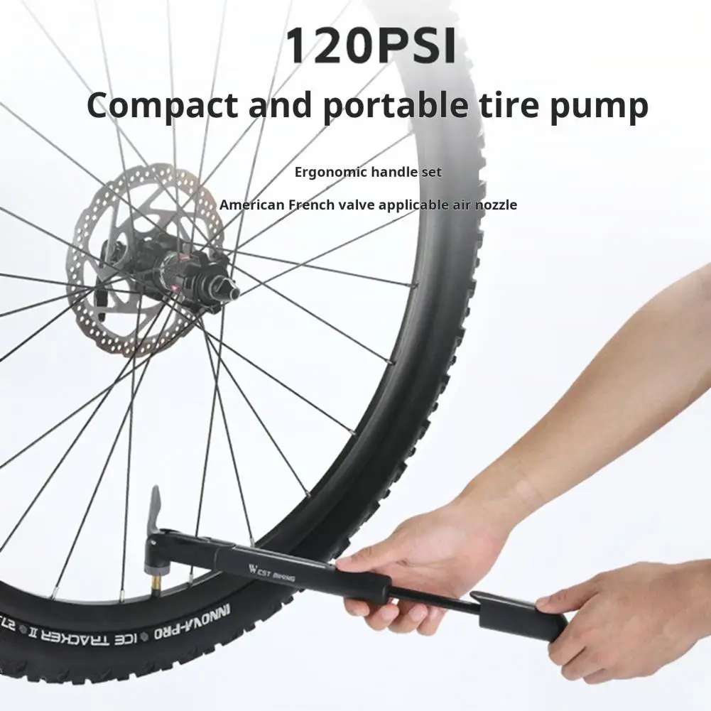 Portable 120psi Inflator Durable Air Pump Portable Mini Bike Tire Pump for Easy Inflation Up to 120 Psi Waterproof Air for Bikes