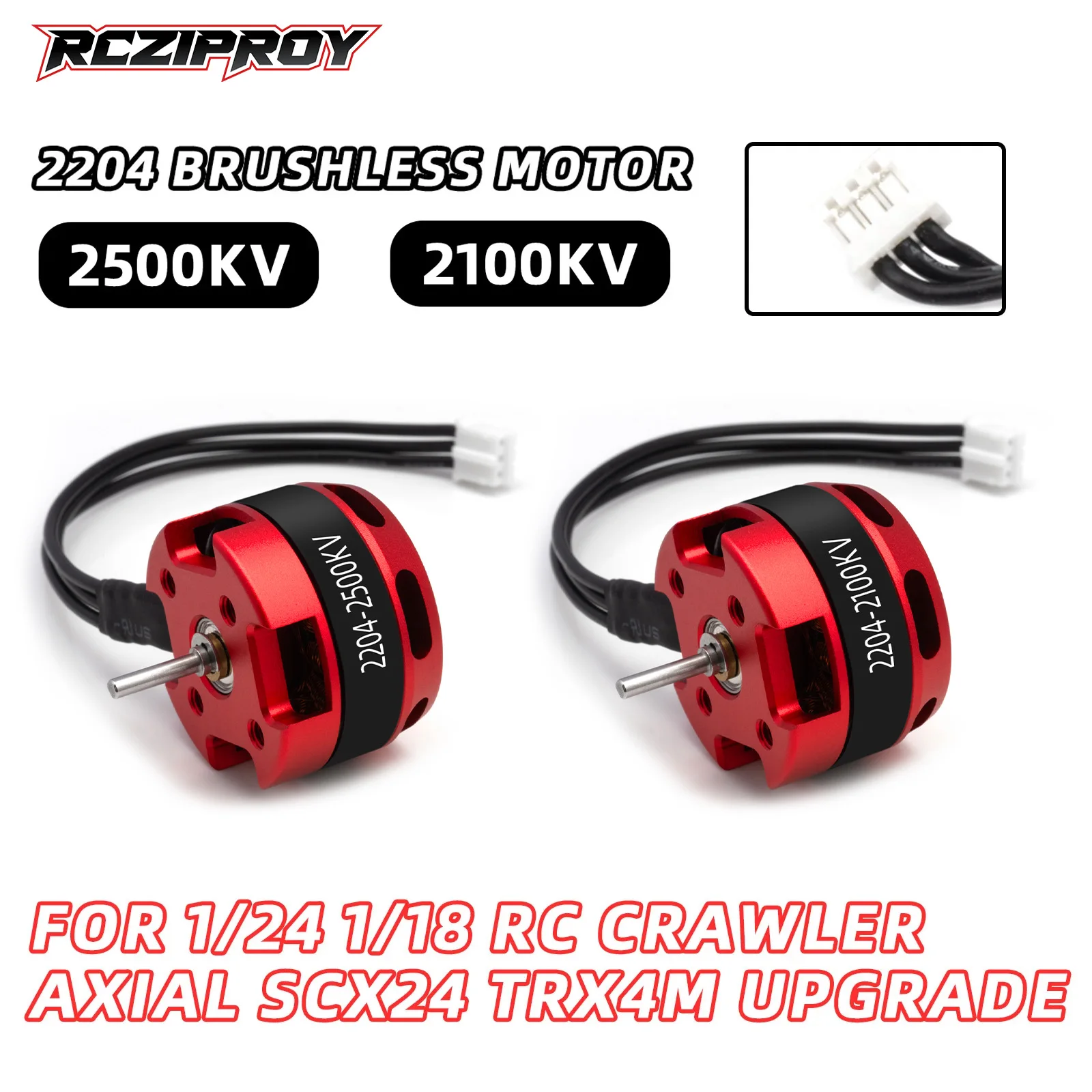 

Бесколлекторный двигатель RCZIPRPOY RC 2204 2100KV/2500KV для радиоуправляемых краулеров 1/24 1/18 Axial SCX24 TRX4M, запчасти для тюнинга