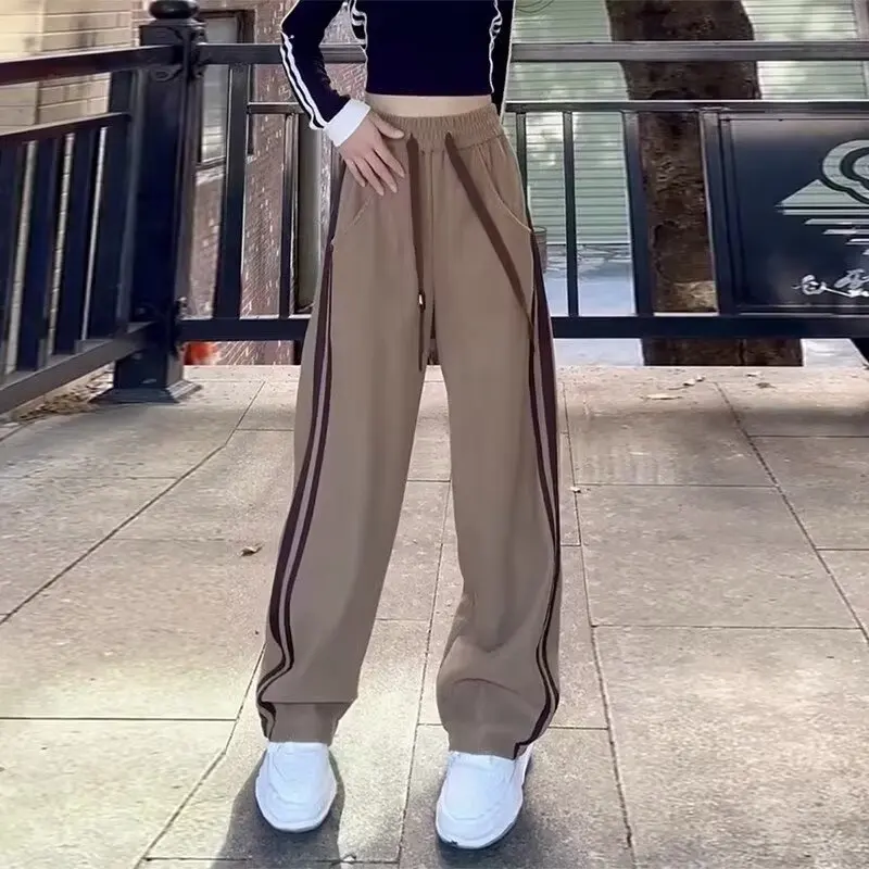 Spring Tall Extended Pants for Boys, Trendy Casual Straight Leg Sports Pants for Teenagers