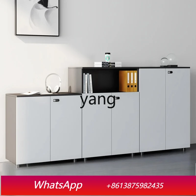 

LH Locker Wooden Storage Partition Locker Tea Office File Cabinet White