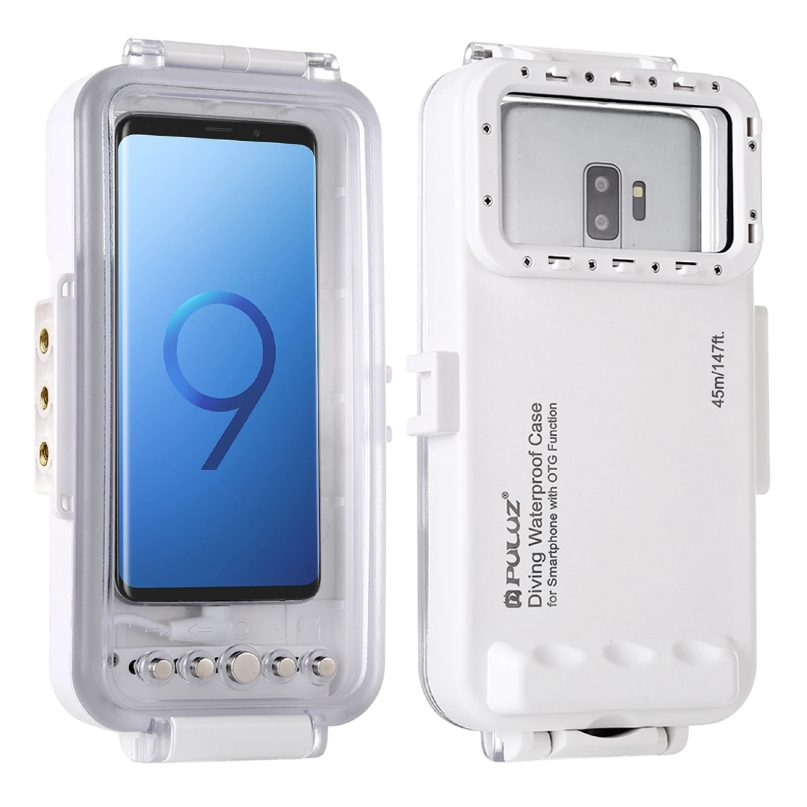 PULUZ 45m/147ft Waterproof Diving Case Taking Underwater Housing Cover for iPhone 17 Pro 17Air 1616 Pro 1515 Pro and other Phone