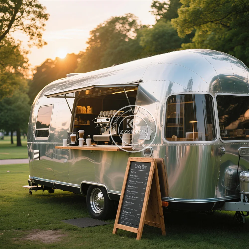 

Street Mobile Food Truck Concession Catering Trailer Food Shop Ice Cream Coffee Cake Vending Food Truck With Full Kitchen