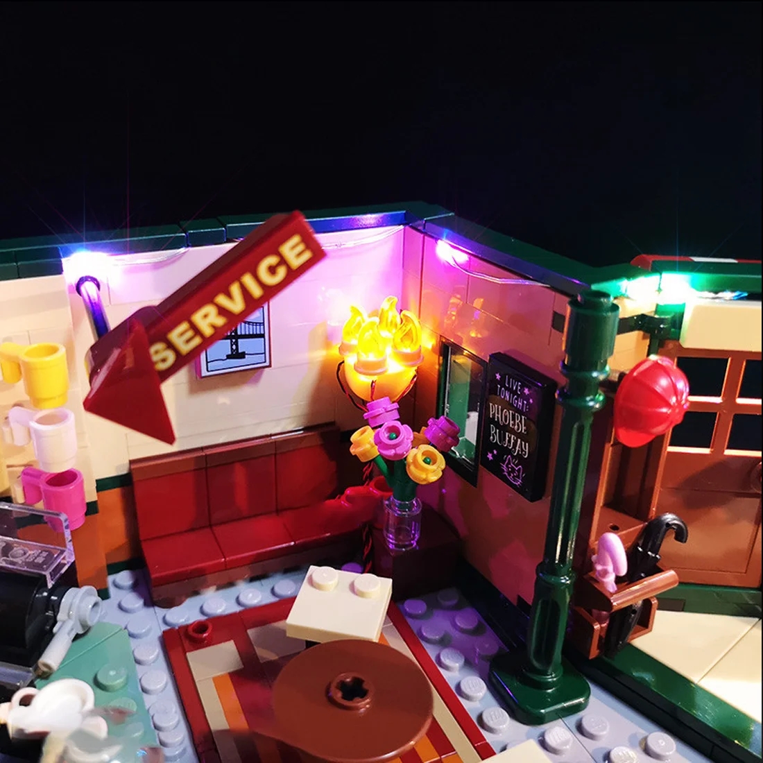 LYBMTWF LED Light For 21319 Central Perk Lamp Building Blocks Bricks (Not Include Block Model)