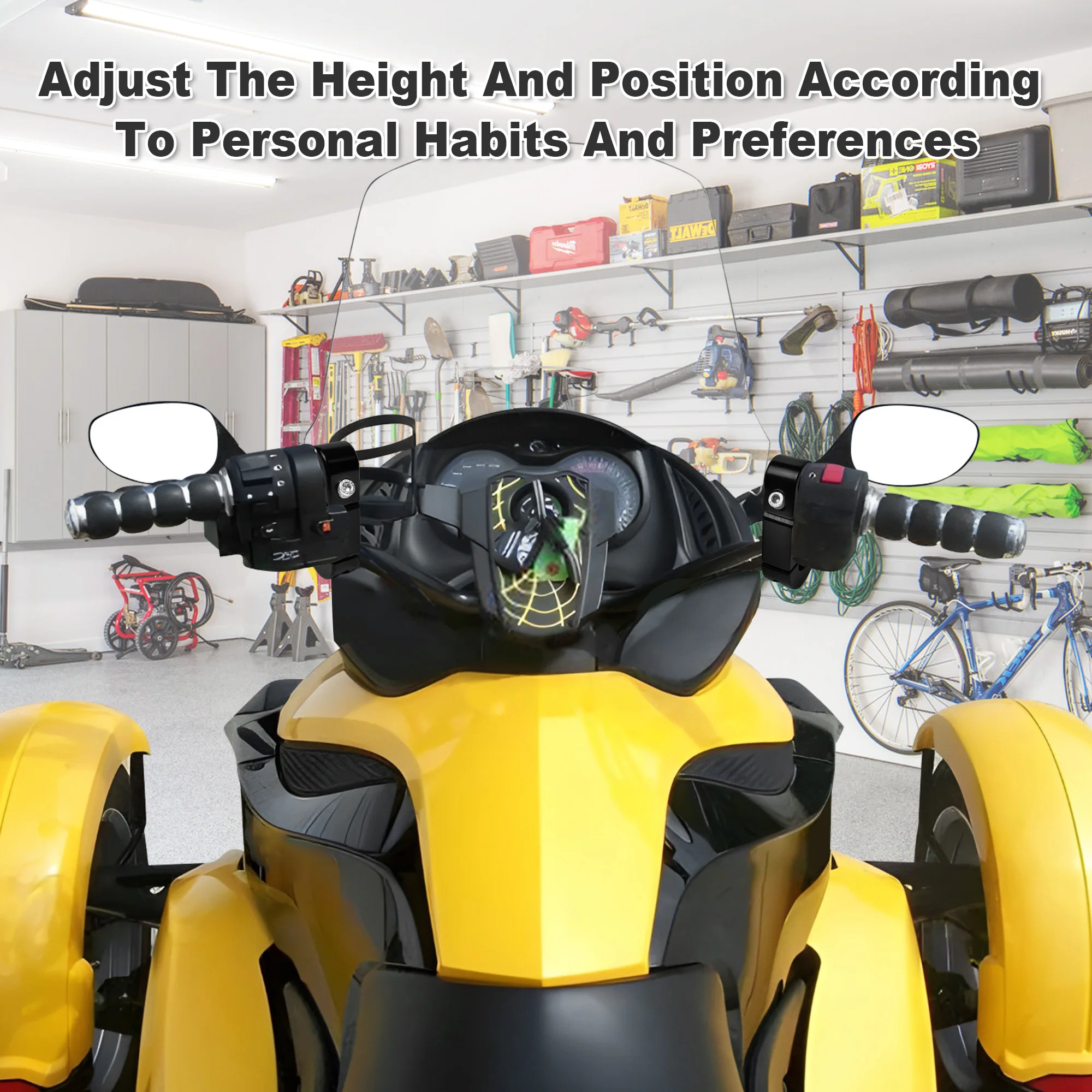 Elevadores de manillar de retroceso de color negro fresco para Can Am Spyder RS RS-S GS 2008-2012 accesorios de aluminio elevador de barra de mango ATV