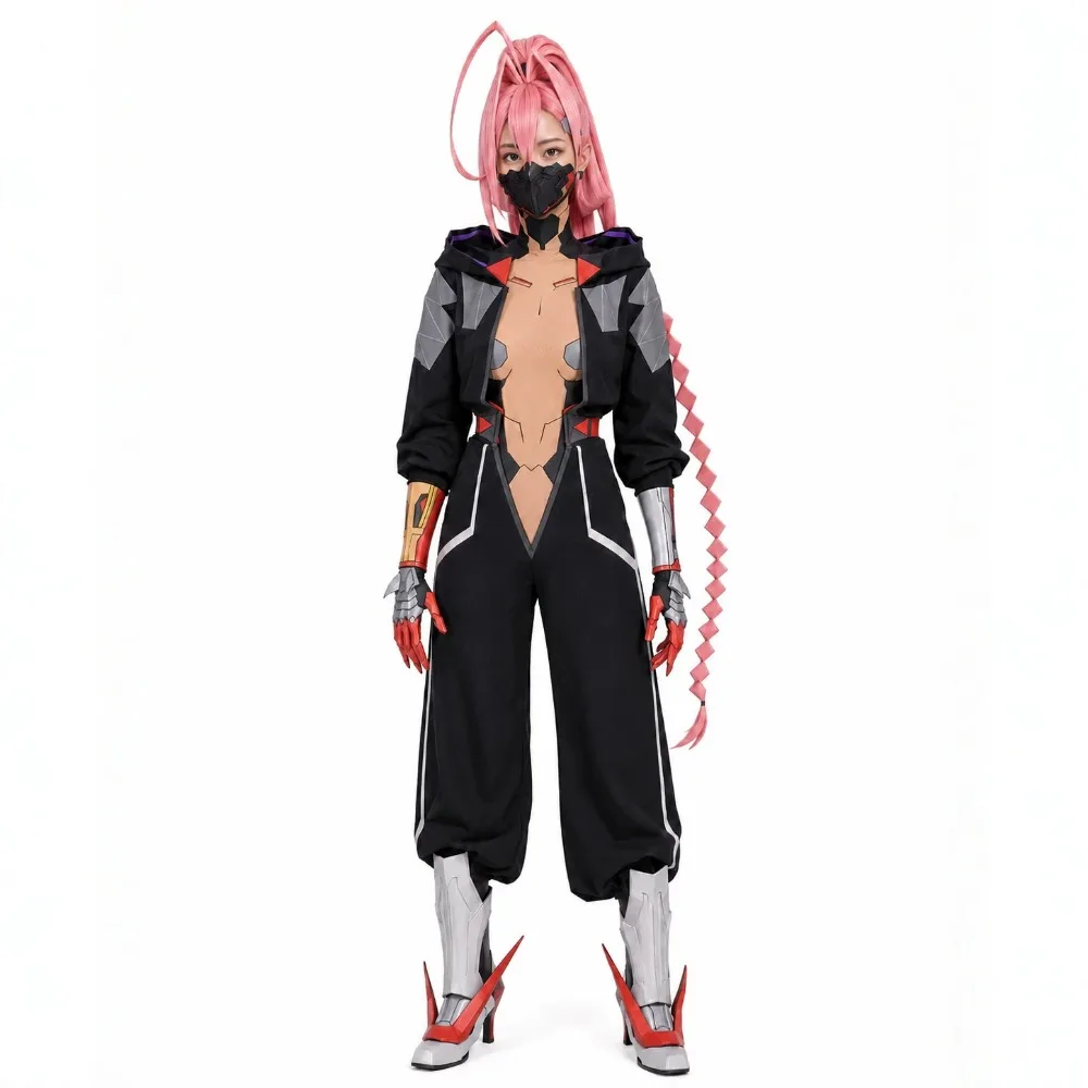 Cyberpunk Edgerunners 2 Talia Yang Same Style Cosplay Costume Hooded Jacket Loose Cuffed Sweatpants Character Casual Halloween - view 2