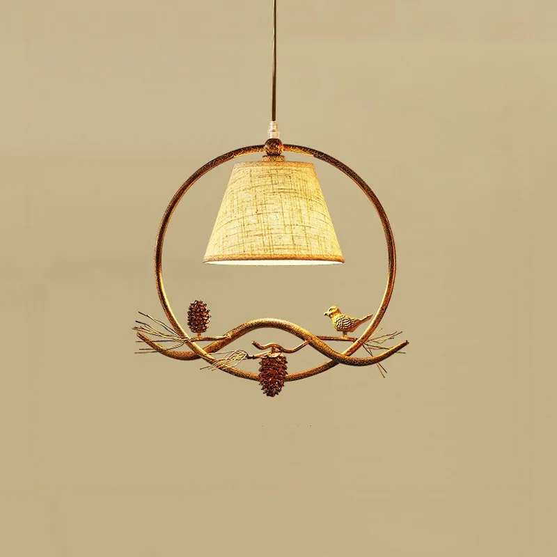 American Rural Pendent Lamp Nordic Bird Lights Vintage Restaurant Kitchen Headlight Creative Personality Cafe Chandelier