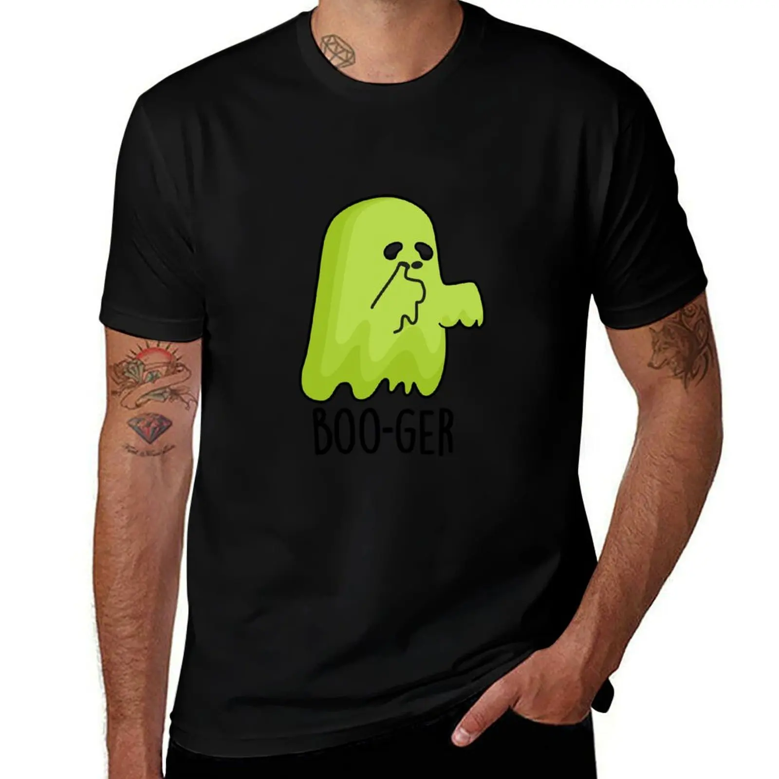 

T-Shirt Booger man t Ghost tshirt pack 100% Halloween T-Shirt t cotton Pun luxury cotton Cute Boo-ger shirt shirt