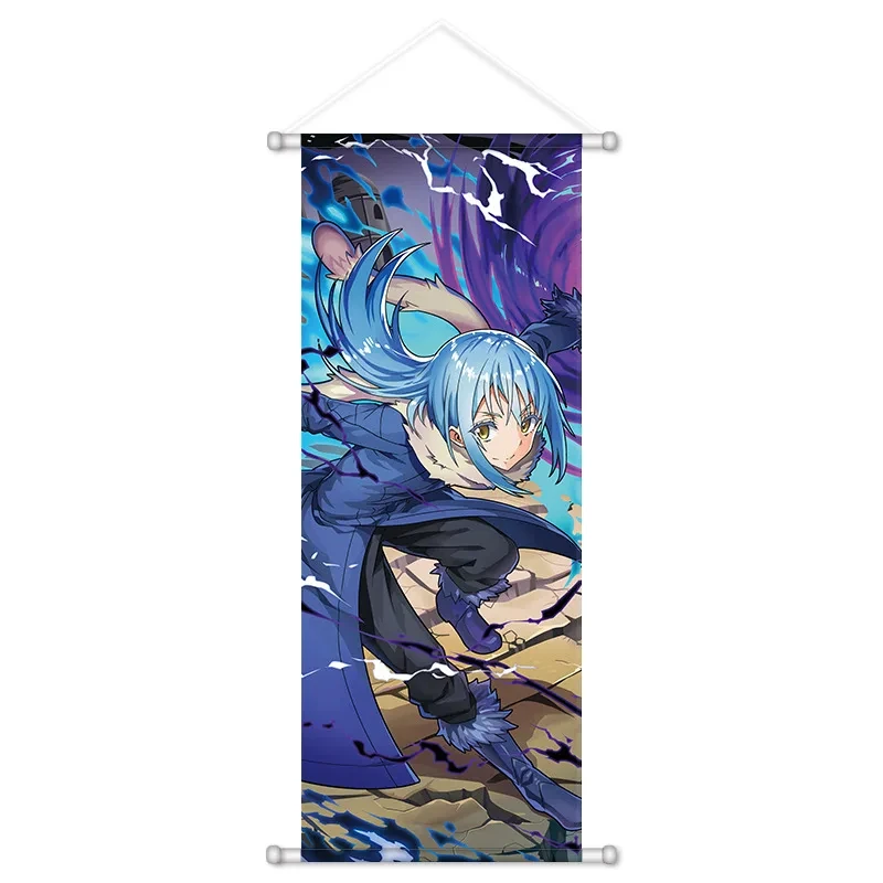 VIKAMA Blue Lightning Slime Boy Wall Scroll, 6 Designs, Wall Decor for Bedroom Living Room Dorm