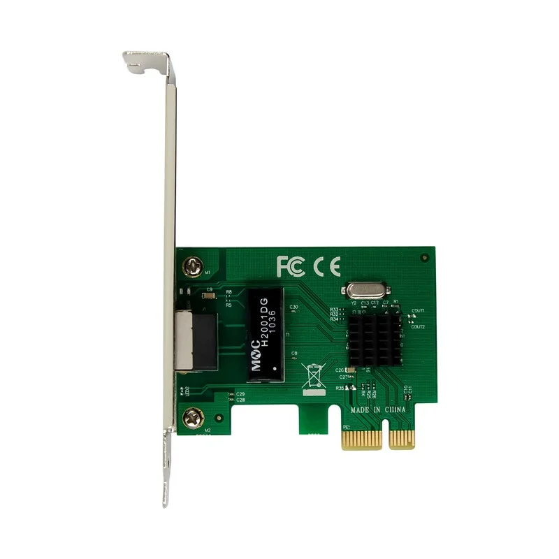 PCIE X1 Network Card Single Port RJ45 Chip Realtek 8111G Gigabit Ethernet 10/100/1000M PCI-E Networking Adapter for Desktop