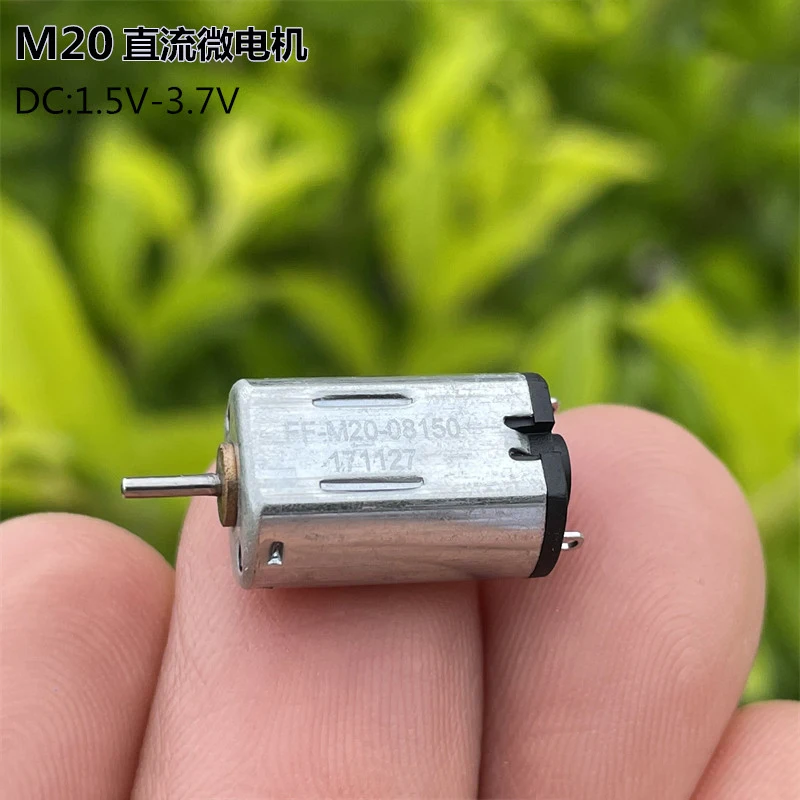 FF-M20 Mini 10mm*8mm Electric Motor DC 1.5V 3V 3.7V 15000RPM High Speed Precious Metal Brush Micro Motor DIY Toy Car Boat Model