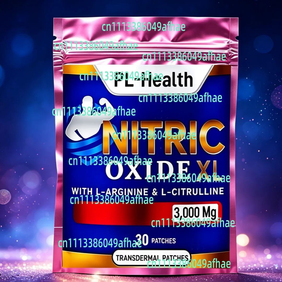 30 Patches Nitric Oxide Booster Transdermal Patches With L-arginine, L-citrulline Supports Muscle Growth, Strength, Endurance