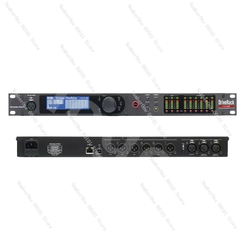 Digital Audio Processor Effect Unit, 3-In 6-Out Stage Performance Sound Processor for Professional Audio Equipment