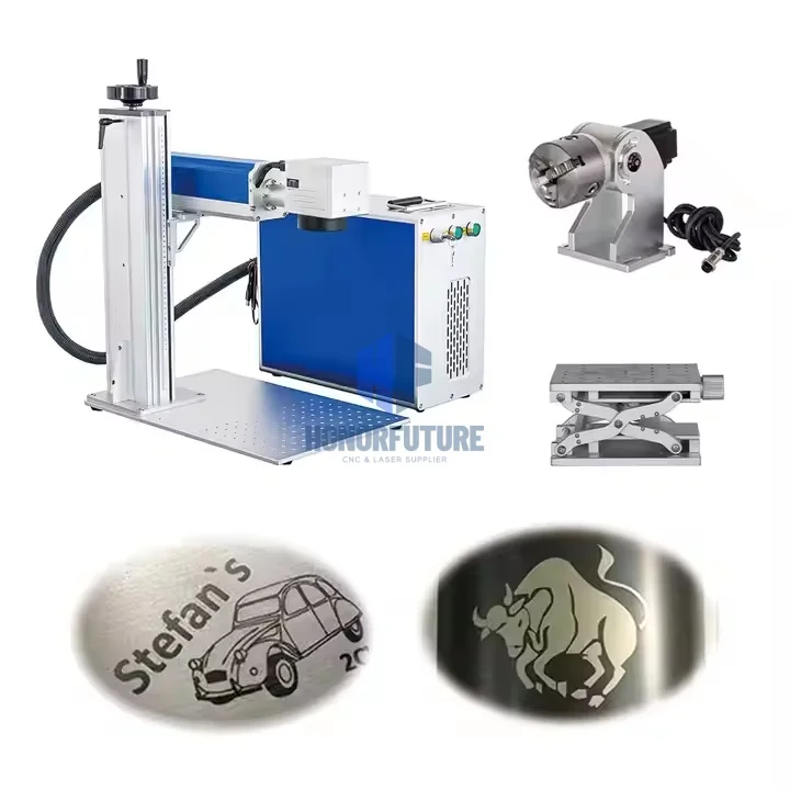 Fiber Desktop Laser Marking Machine 30w Laser Marker on Metal with Rotary
