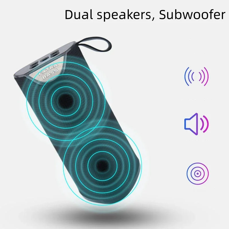 Red Wireless Powerful Bluetooth USB Flash Drive Wireless Speaker Bass Waterproof Sound Box Support TF TWS Speakers Subwoofer