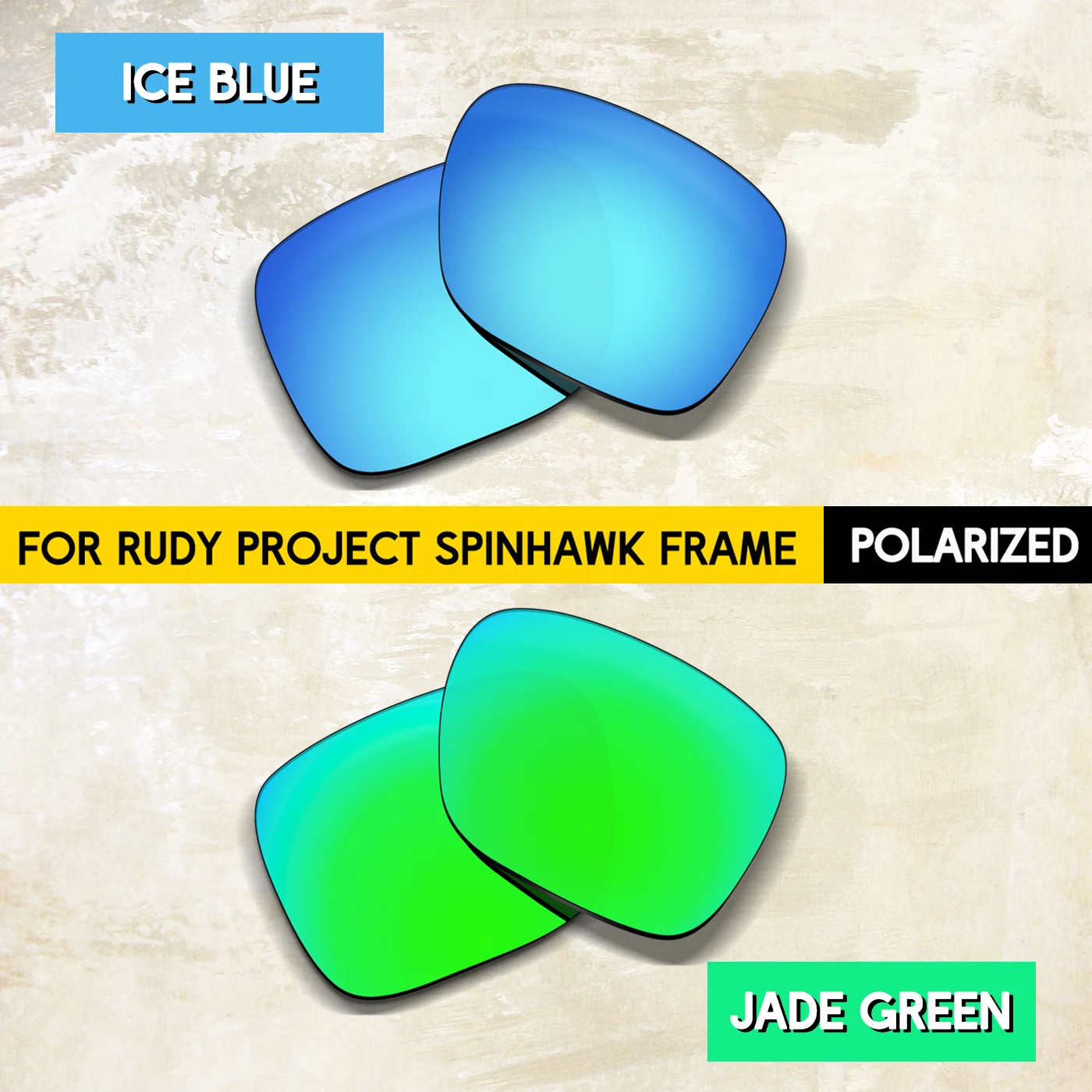 2 Pairs Polarized Replacement Lenses for Rudy Project Spinhawk Sunglasses - Impact-Resistant Material