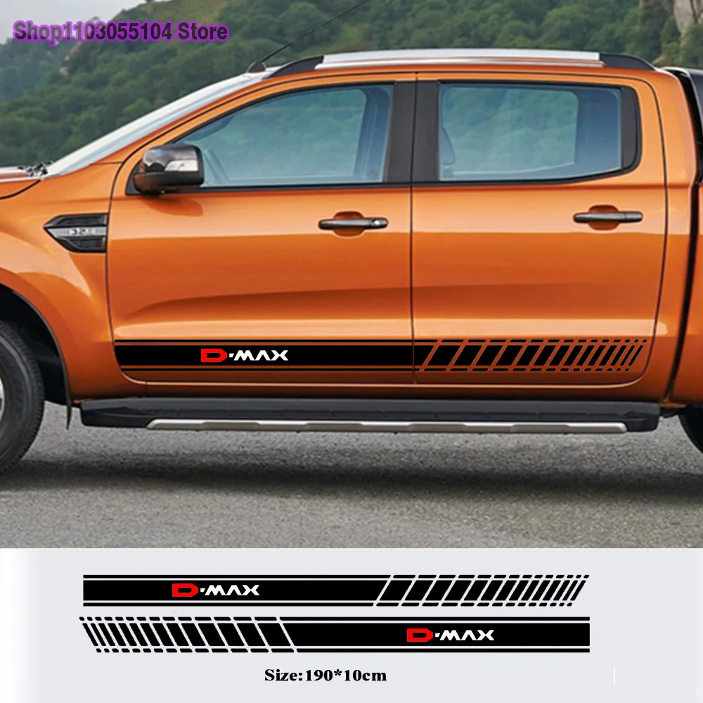 1pair KK Car body Sticker For Isuzu DMAX Auto Accessories