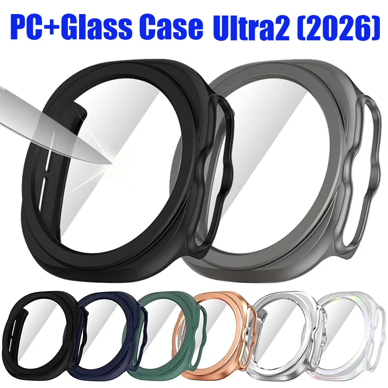 PC Case+Tempered Glass for Samsung Galaxy Watch Ultra2 47mm Accessories Screen Protector Hard Bumper For Galaxy Watch Ultra 2026